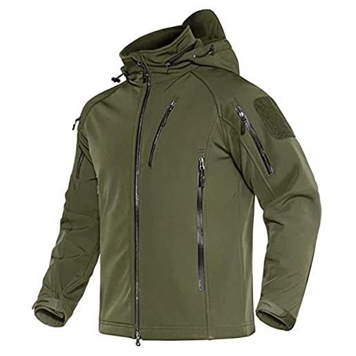 VBVARV giacca tattica militare con cappuccio soft shell impermeabile esterno da uomo, a, xxxxl