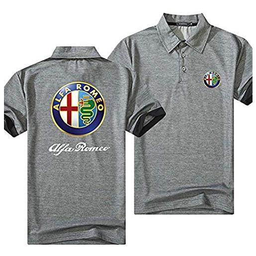 SPONYBORTY alfa-romeo polo da uomo t-shirt manica corta con risvolto sportivo casual all'aperto adolescente/d/s