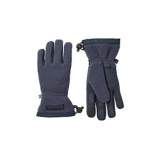 SEALSKINZ hoveton, guanti impermeabili in pile sherpa per il freddo invernale, blu navy, xl