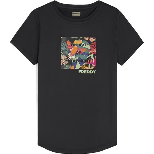 Freddy t-shirt in tessuto tecnico traspirante con stampa colorata