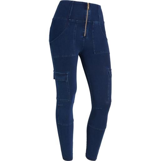 Freddy jeggings wr. Up® stile cargo con vita alta e lunghezza 7/8