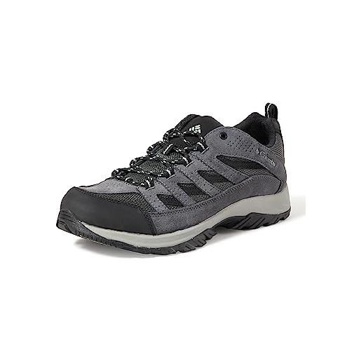Columbia crestwood scarpe da trekking basse uomo, nero (shark x Columbia grey), 47 eu