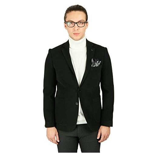 Bonamaison jacke comfort fit 6 drop business suit jacket, nero, standard men's