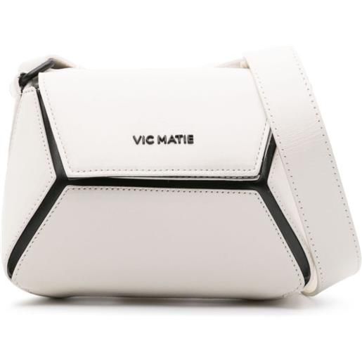 Vic Matie borsa a tracolla con design a pannelli - bianco