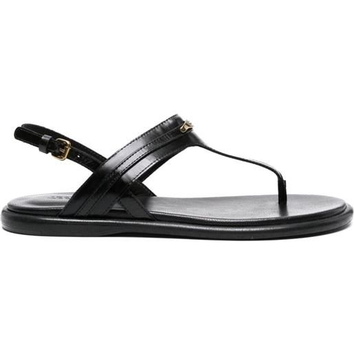 ISABEL MARANT sandali con placca logo - nero