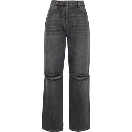 JW Anderson jeans svasati a vita bassa - grigio