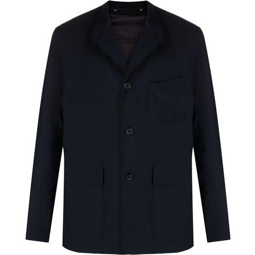 Paul Smith giacca-camicia con colletto ampio - blu