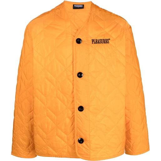 Pleasures giacca trapuntata lasting liner - arancione