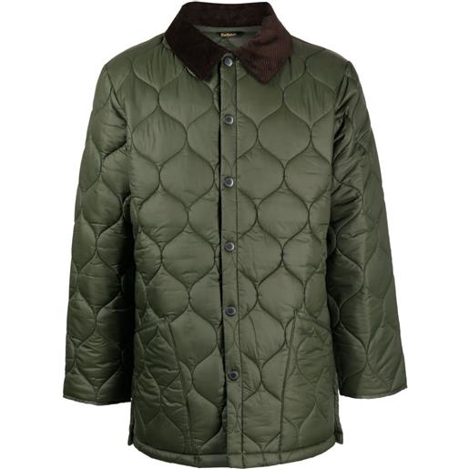 Barbour giacca-camicia beacon trapuntata - verde