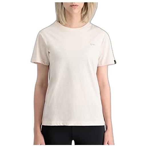 Alpha industries unisex emb maglietta uomo t-shirt, jetstream bianco, m