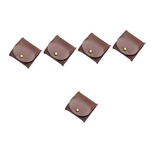 GALPADA 5pcs sacchetto di immagazzinaggio piccola borsa del cambiamento portafogli in per gli uomini portafoglio delle signore sacchetto della moneta a scatto cassa dell'anello