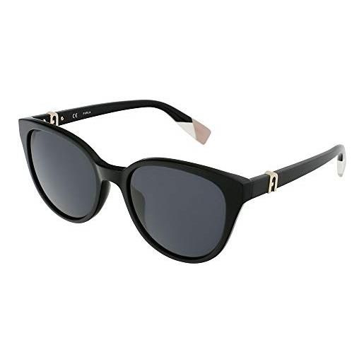 Furla sfu469 0700 sunglasses unisex plastic, standard, 54, nero lucido