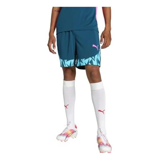 PUMA individualfinal shorts - pantaloncini in maglia adulti unisex, ocean tropic-bright aqua, 659019