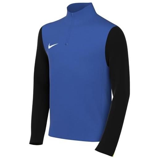 Nike y nk sf strk24 dril top maglia a maniche lunghe, royal blue/black/volt/white, 8-9 anni unisex-bambini e ragazzi