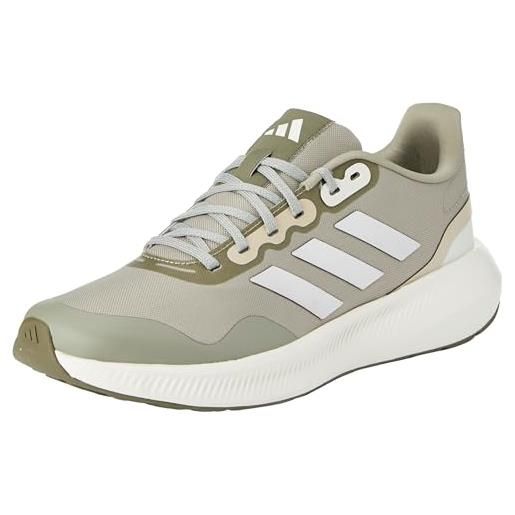adidas runfalcon 3.0, scarpe da ginnastica donna, silver pebble silver met wonder beige, 42 eu