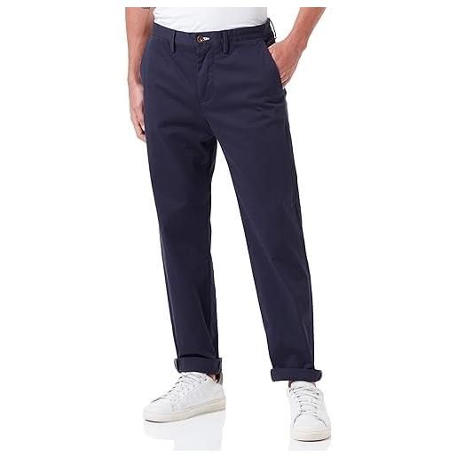 GANT regular twill chino pantaloni eleganti, blu marino, 33 w/32 l uomo