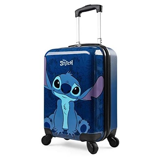 Disney trolley bambina valigia trolley minnie stitch valigia per bambini da viaggio bagaglio a mano 4 ruote accessori minnie stitch gadget ufficiali (stitch)