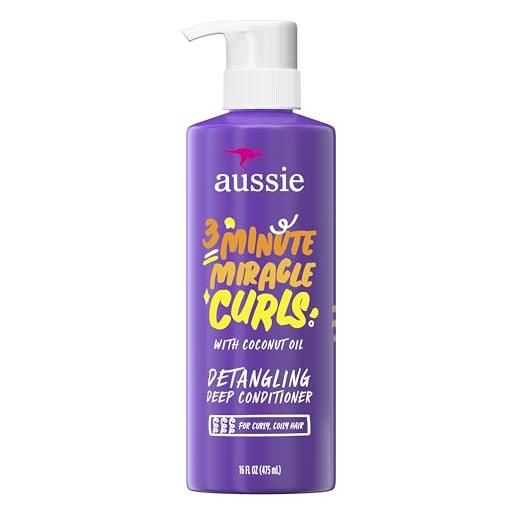 Aussie 3 minuti miracle curls conditioner 16 pompa di oncia (da 475ml)