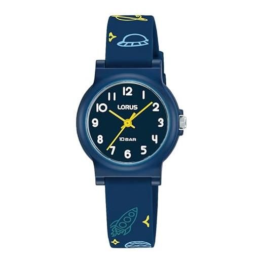 Lorus orologio analogico al quarzo da ragazzo con cinturino in silicone rrx37jx9, blu