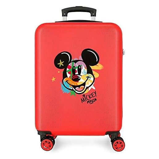 Disney have a good time mickey street spray cabina valigia rosso 38x55x20 cm abs rigido chiusura a combinazione laterale 35l 2 kg 4 doppie ruote bagaglio a mano
