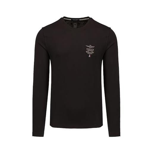 Aeronautica Militare t-shirt manica lunga uomo ts2015 tshirt nero frecce tricolori (m)
