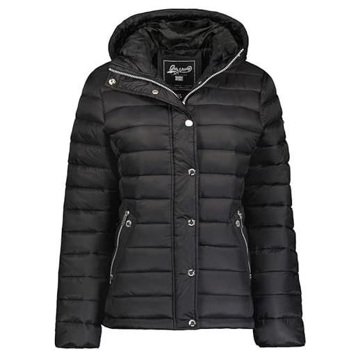 Geographical Norway bubulle lady - giacca donna imbottita calda autunno-invernale - cappotto caldo - giacche antivento a maniche lunghe - abito ideale (nero s)