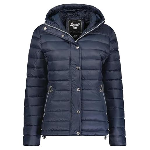 Geographical Norway bubulle lady - giacca donna imbottita calda autunno-invernale - cappotto caldo - giacche antivento a maniche lunghe - abito ideale (blu marino xxl)