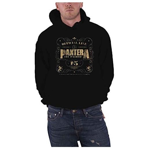 Pantera felpa con cappuccio 101 proof band logo ufficiale pullover uomo nero