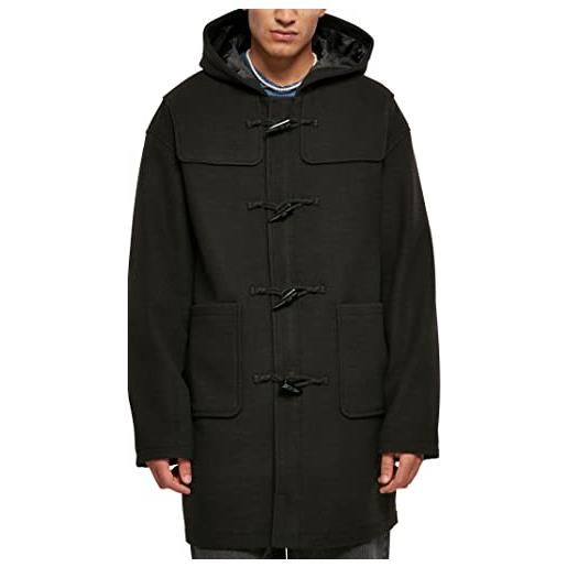 Urban Classics duffle coat cappotto, nero, m uomo