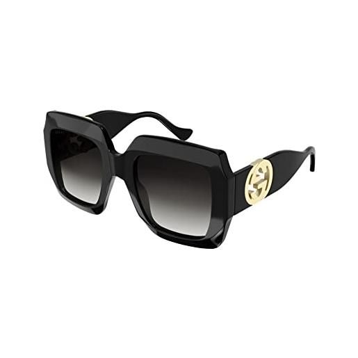 Gucci occhiali da sole gg1022s shiny black/grey 54/23/140 donna
