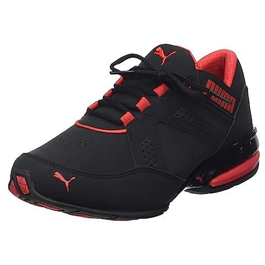 PUMA enzin sl v2 jr, scarpe da ginnastica, black-high risk red, 36 eu