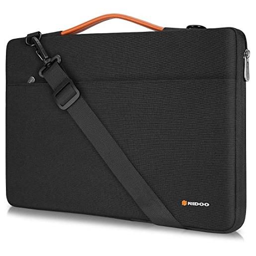 NIDOO 15,6 pollici custodia borsa a tracolla notebook pc portatile protettiva laptop impermeabile ventiquattrore per 15.6 idea. Pad 3i/legion slim 7/think. Pad t15 t15g p15s e15 l15/16.1 acer swift 3