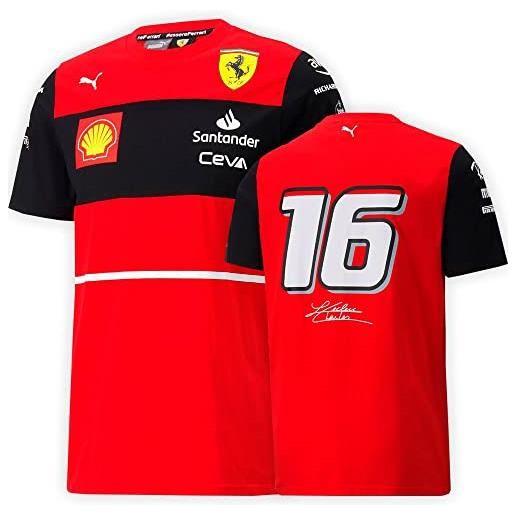 PUMA scuderia ferrari - maglietta ufficiale della scuderia ferrari del 2022, merchandising ufficiale della formula 1, colore: rosso, xxl