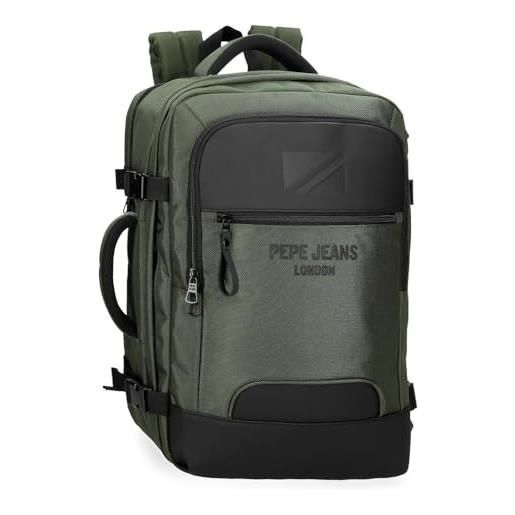 Pepe Jeans bromley zaino da cabina portatile 15,6 pollici verde 30x44x18 cm poliestere bagaglio a mano, verde, taglia unica, zaino cabina