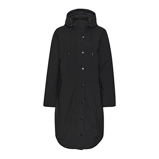 KAFFE women's coat jacket-parka outerwear con cappuccio, a maniche lunghe, black deep, 46 donna