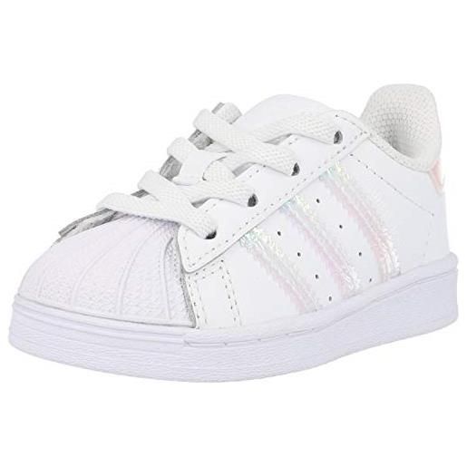 adidas superstar, scarpe da ginnastica basse unisex - bambini e ragazzi, cloud white/rose tone/almost pink, 35.5 eu