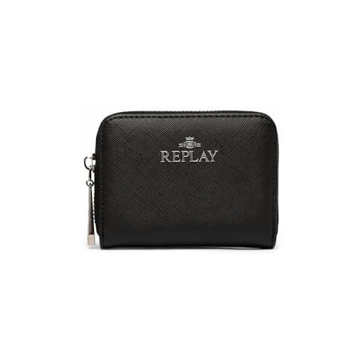 Replay portafoglio da donna misura media, nero (black 098), taglia unica