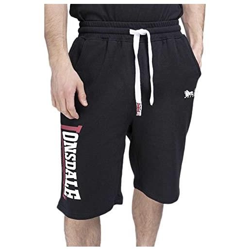Lonsdale london sidemouth uomo shorts nero xl 80% cotone, 20% poliestere relaxed