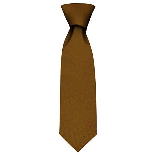 I LUV LTD cravatta da uomo gold tinta unita in pura lana