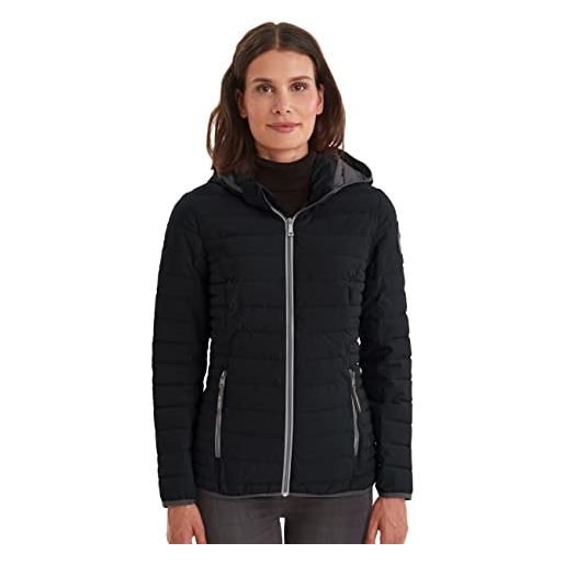 Killtec women's giacca funzionale casual in look piumino con cappuccio staccabile con zip ventoso wmn quilted jckt d, black, 42, 35852-000