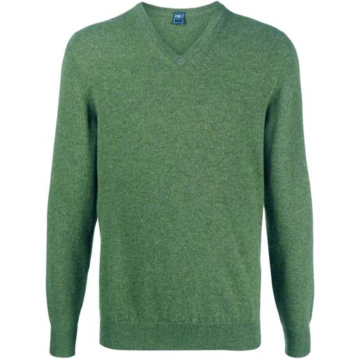 Fedeli maglione con scollo a v - verde