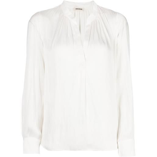 Zadig&Voltaire blusa con arricciatura - bianco