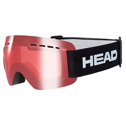 Head solar jr occhiali da sci, unisex-adult, rosso, taglia unica