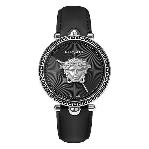 Versace orologio analogico al quarzo donna con cinturino in pelle veco01622