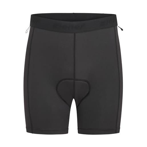 Ziener nepo x-function mutande da ciclismo/pantaloncini interni per bicicletta, molto traspiranti, imbottiti, ad asciugatura rapida, elastiche, nero, 46 uomo