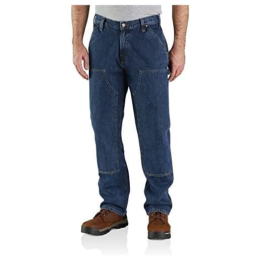 Carhartt loose fit double front logger jean jeans, canal, 34w x 34l uomo