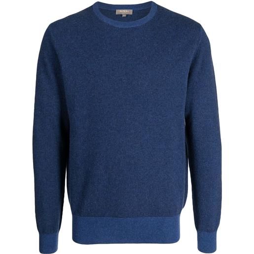 N.Peal maglione oxford - blu