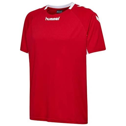 hummel maglia da uomo core team jersey s/s, uomo, maglietta, 203436-3062, rosso true, m