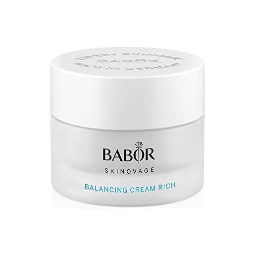 BABOR skinovage balancing cream rich, crema viso ricca per pelle mista, idratante opacizzante per un colorito uniforme, 50 ml