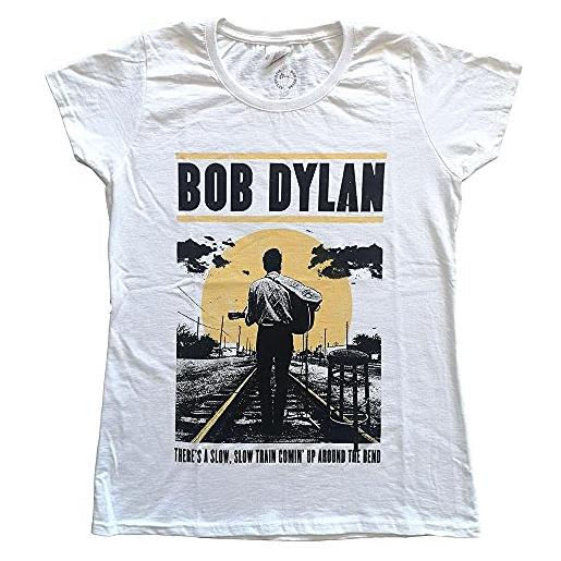 Bob Dylan rock off Bob Dylan ladies t-shirt: slow train (x-small) - x-large - white - ladies